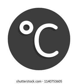 Celsius icon in Badge style with shadow 