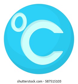 Celsius icon. Cartoon illustration of celsius vector icon for web