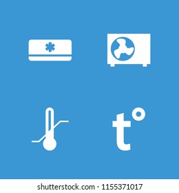 Celsius icon. collection of 4 celsius filled and outline icons such as thermometer, air conditioner. editable celsius icons for web and mobile.