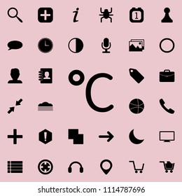 Celsius icon.  Detailed set of minimalistic icons. Premium graphic design. One of the collection icons for websites, web design, mobile app on colored background
