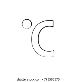 Celsius icon. Elements of weather signs icon. Premium quality graphic design. Signs, outline symbols collection icon for websites, web design, mobile app, info graphic on white background