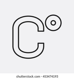 Celsius icon illustration isolated vector sign symbol