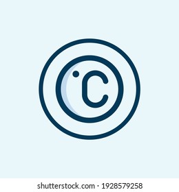 Icono de Celsius aislado en el fondo blanco de la colección del tiempo. Icono Celsius moderno y moda símbolo Celsius para logotipo, web, aplicación