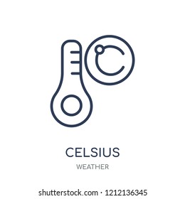 Celsius icon. Celsius linear symbol design from Weather collection. Simple outline element vector illustration on white background.