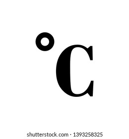 Celsius icon. Simple icon of hot and cold weather. Flat vector illustration isolated on white background.