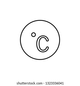 Celsius icon. Simple thin line, outline vector element of Weather icons set for UI and UX, website or mobile application