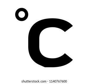 celsius icon in trendy flat style on white background. celsius icon symbol for your web site design, logo, app, UI.  temperatures symbol. weather sign.