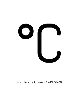 Celsius icon in trendy flat style isolated on background. Celsius icon page symbol for your web site design Celsius icon logo, app, UI. Celsius icon Vector illustration, EPS10.