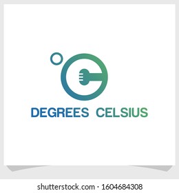 Celsius logo design vector, medical logo design template