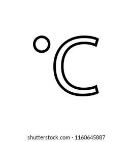 celsius sign icon. Element of weather sign for mobile concept and web apps icon. Thin line icon for website design and development, app development
