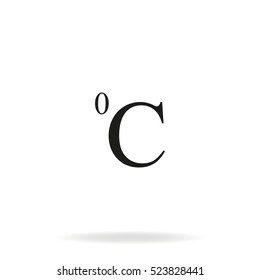 Celsius symbol illustration.