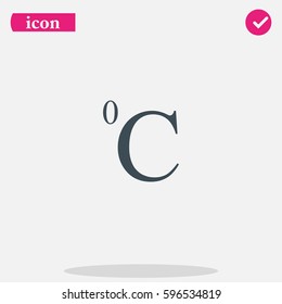 Celsius symbol illustration.