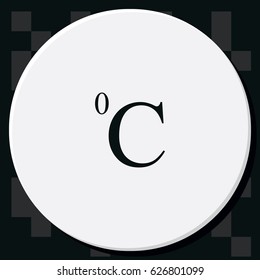 Celsius symbol illustration.