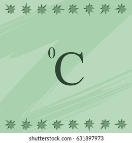 Celsius symbol illustration.