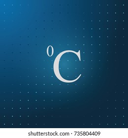 Celsius symbol illustration.