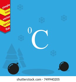 Celsius symbol illustration.