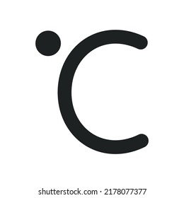  Celsius Symbol with Outline Icon