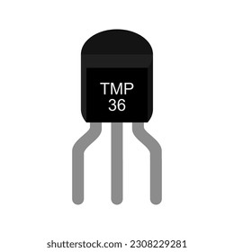 Celsius Temperature Sensor TMP36 Vector Illustration - Visualizing Accurate Temperature Measurements in Celsius with the TMP36 Sensor in a Captivating Design