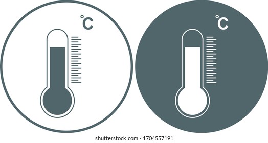 Celsius thermometer icon. Vector illustration