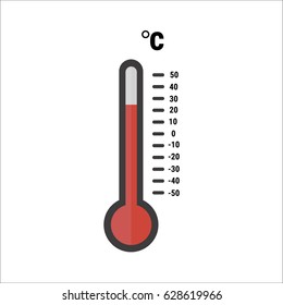 Celsius  thermometers. Vector.