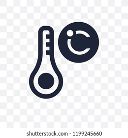 Celsius transparent icon. Celsius symbol design from Weather collection. Simple element vector illustration on transparent background.