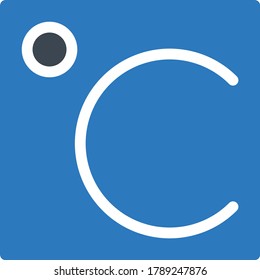 Celsius vector glyph color icon 