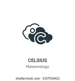 Celsius vector icon on white background. Flat vector celsius icon symbol sign from modern meteorology collection for mobile concept and web apps design.