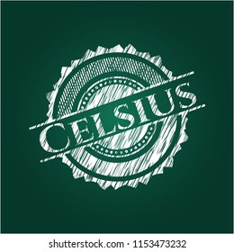 Celsius written on a blackboard