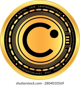 celsius-cel coin vector illustrations. 3d illustration. vector coins.