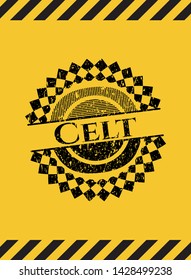 Celt grunge warning sign emblem. Vector Illustration. Detailed.
