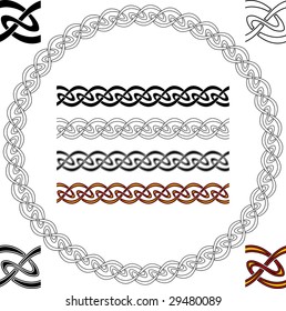 Celtic Abstract Texture Ornament - Seamless Background Vector