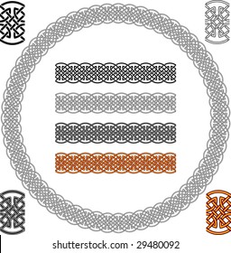 Celtic Abstract Texture Ornament - Seamless Background Vector
