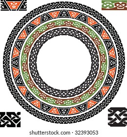 Celtic Abstract Texture Ornament - Seamless Background Vector