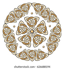 Celtic ancient pattern, isolated on white, vector illustration