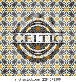 Insignia celta de estilo arabesco. decoración árabe. 