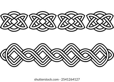 Celtic Bands Line Art Styles for Creative Projects