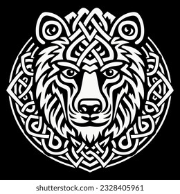 Celtic bear knot illustration vector art