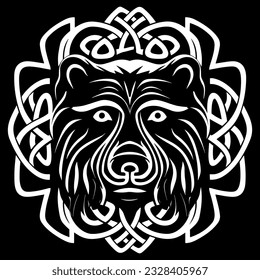Celtic bear knot illustration vector art