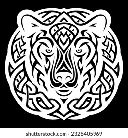 Celtic bear knot illustration vector art