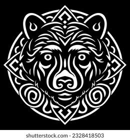 Celtic bear knot illustration vector art