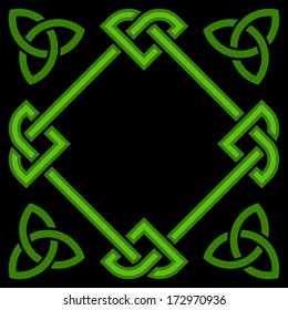 Celtic border frame, vector illustration