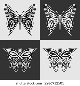 Celtic butterfly knot. High quality vector. Vector isolated
