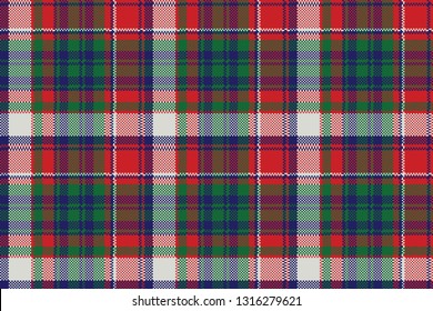 Celtic check pixel plaid seamless pattern. Vector illustration.