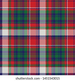 Celtic check pixel plaid seamless pattern. Vector illustration.