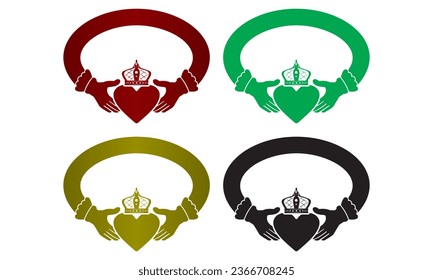 Celtic Claddagh Vector Illustration. The Claddagh Irish Symbol