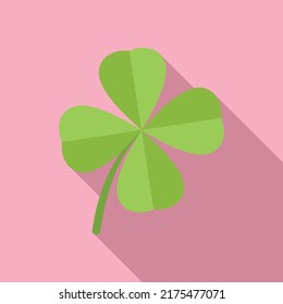 Celtic clover icon flat vector. Irish luck. Lucky day