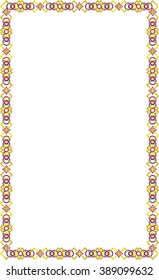 Celtic color border frame vector on a white background.