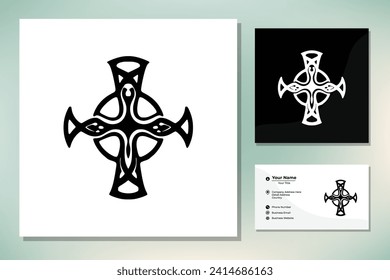 Celtic Cross for Church logo design