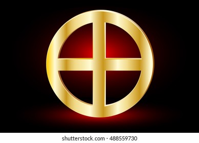 Celtic cross , cross in a circle ,