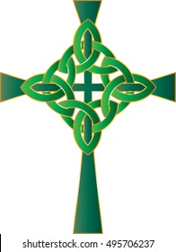 Keltisches Kreuz, farbige Vektorillustration, Illustration